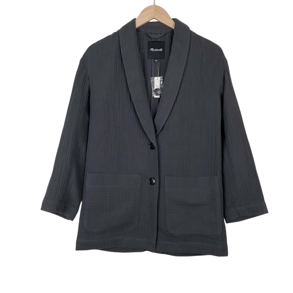 Madewell Lightspun Dorset Blazer In Coal Size XS